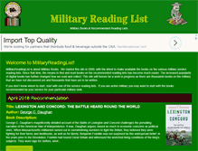 Tablet Screenshot of militaryreadinglist.com